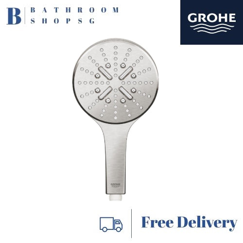 Grohe Rainshower Smartactive 130 Handshower 3 Sprays 26574DC0 SuperSteel