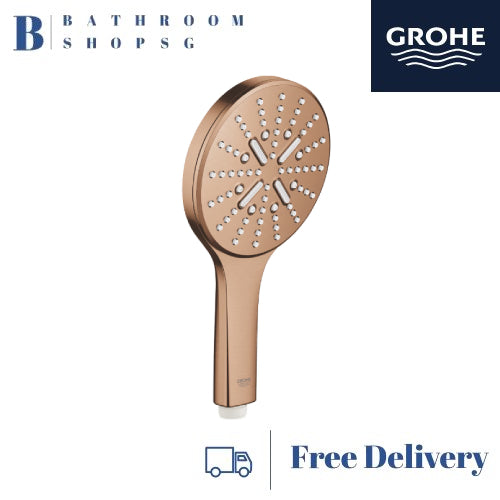 Grohe Rainshower Smartactive 130 Handshower 3 Sprays 26574DL0 Brushed Warm Sunset