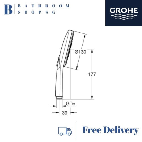 Grohe SmartControl 2-Way Thermostat Conceal Mixer Bathroom Bundle Set-Round 29119AL0