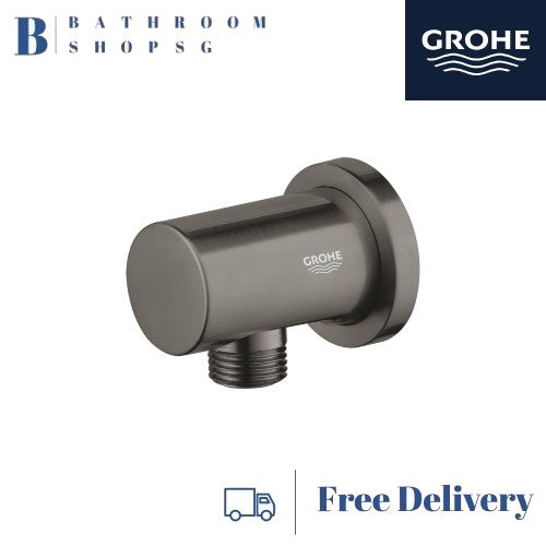Grohe Rainshower Shower Outlet Elbow 1/2"Brushed Hard Graphite | Grohe Wall Union 27057AL0