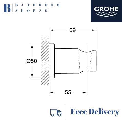 Grohe Rainshower Wall Shower Holder | Grohe Brushed Warm Sunset 27074DL0