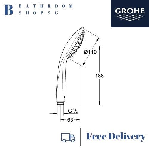 Grohe Euphoria 110 Hand Shower with Massage Spray 27221000