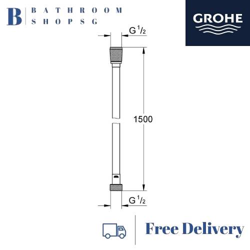 Grohe SilverFlex Shower Hose 1500mm | Grohe 28364001
