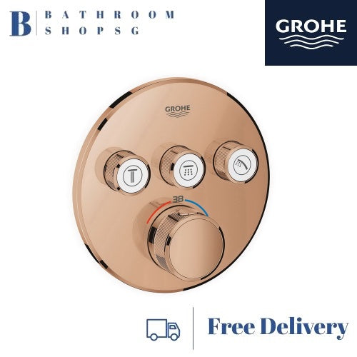 Grohe Smart Control 3-Way Conceal Mixer Bathroom Bundle Set Warm Sunset - Round | Grohe 29121DA0 35600