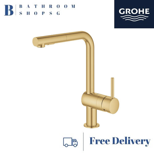 Grohe Minta L-Spout Single-Lever Kitchen Sink Mixer 30274GN0 Brushed Cool Sunrise