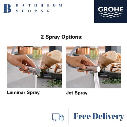 Grohe Essence Single-Lever Kitchen Sink Mixer 30294000 with Professional Dual spray
