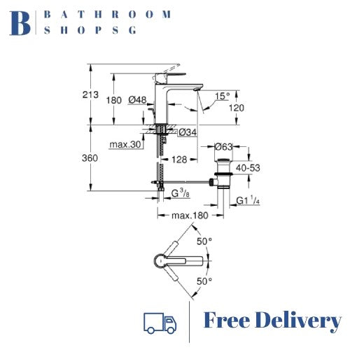 Grohe Lineare Single-Lever Basin Mixer S-Size 32114DC1