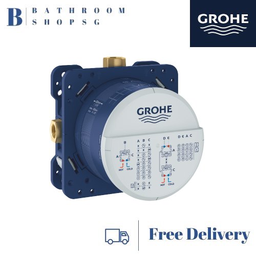 Grohe Two Handle Thermostat Concealed Mixer Bathroom Bundle Set - Square | Grohe 35600 24080 26567