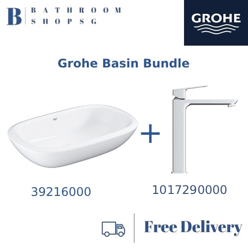 Grohe Eurostyle 39216000 Vessel Basin 50 Bundle with Cubeo XL basin mixer 1017290000