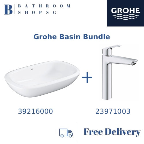 Grohe Eurostyle 39216000 Vessel Basin 50 Bundle with Eurosmart basin mixer 23971003
