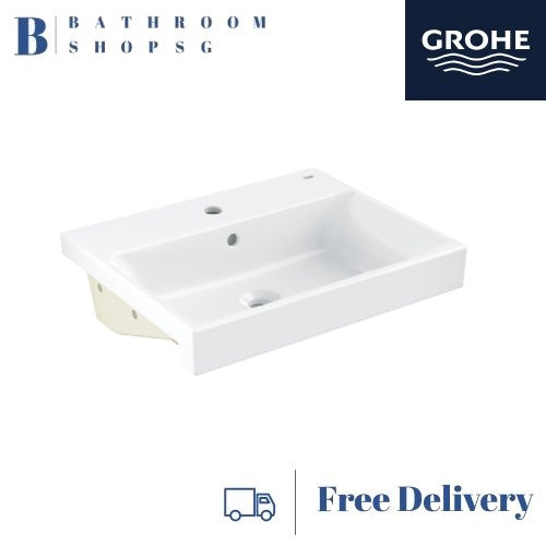 Grohe Eurocube Semi-recessed Basin 55 Alpine White | Grohe Wash Basin 3970800H