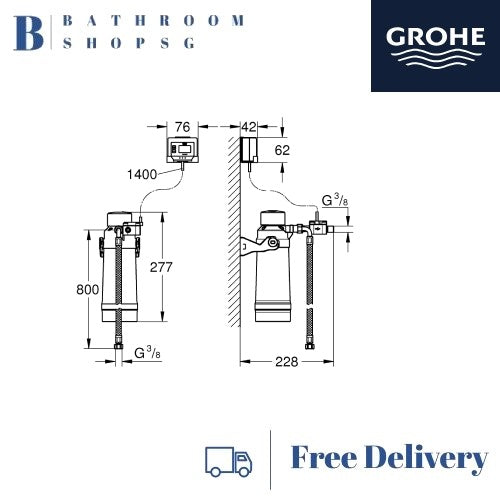 Grohe Blue Pure Minta Kitchen Faucet 30589000 with S-size Filter Starter Kit
