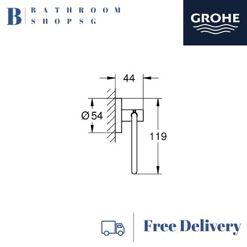 Grohe 40689001 Essentials Toilet Paper Holder | Grohe  Bathroom Accessories