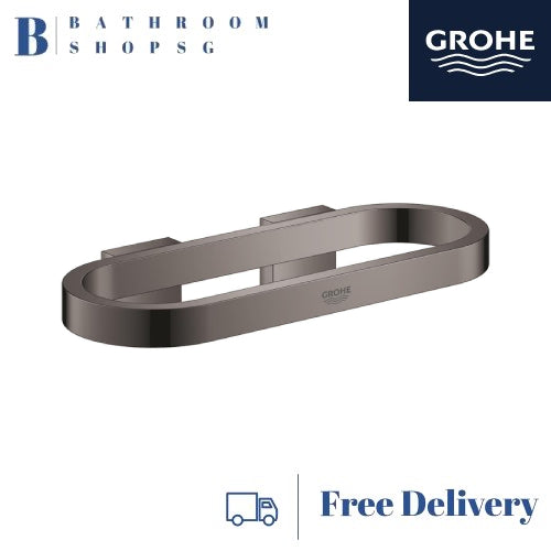 Grohe 41035A00 Selection Towel Ring Hard Graphite | Bathroom Accessories
