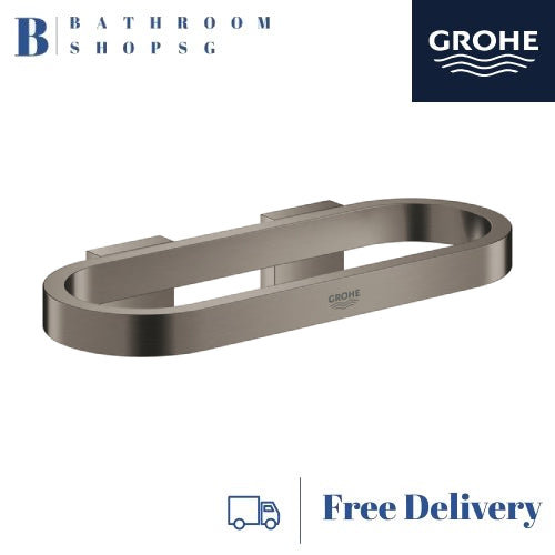 Grohe 41035AL0 Selection Towel Ring Brushed Hard Graphite | Bathroom Accessories