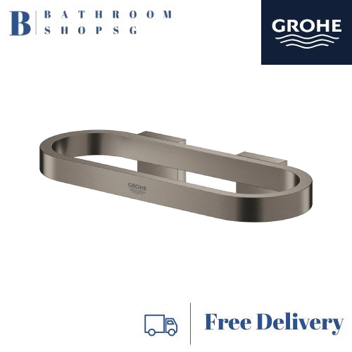 Grohe 41035AL0 Selection Towel Ring Brushed Hard Graphite | Bathroom Accessories