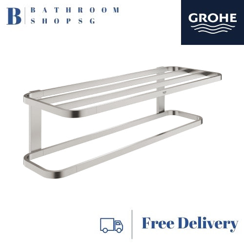 Grohe Selection Multi Towel Rack 41066000 Chrome and 41066DC0 SuperSteel Finish