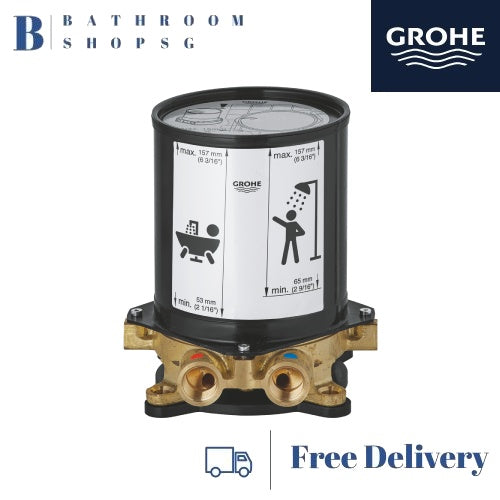 Grohe Rough-in Set 1/2" 45984001 | Concealed Body for Floor Mounted Bath and Shower Mixer