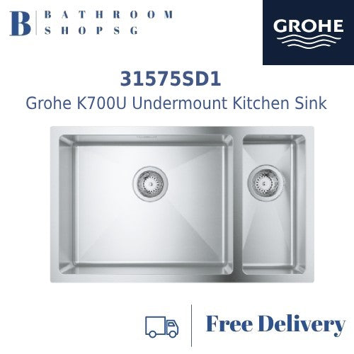 Grohe K700U Stainless Steel 80-S Undermount Double Bowl Kitchen Sink 31575SD1
