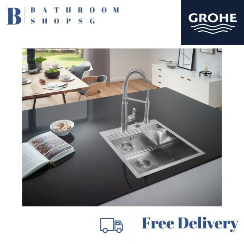 Grohe K800 Stainless Steel 90-S Top Mount Big Single Bowl Kitchen Sink 31584SD1