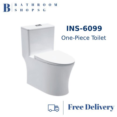 Inspire INS-6099RA Rimless Tornado Flush One Piece Toilet Bowl bundle with TOTO WashletTCF24410AAA Electric Bidet Seat