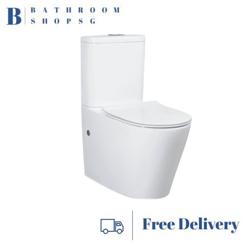 Inspire INS-6088 Rimless Tornado Flush Close Coupled Toilet Bowl with Seat and Cover