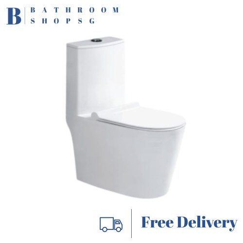 Inspire INS-6035RA Rimless Tornado Flush One Piece Toilet Bowl bundle with TOTO WashletTCF24410AAA Electric Bidet Seat