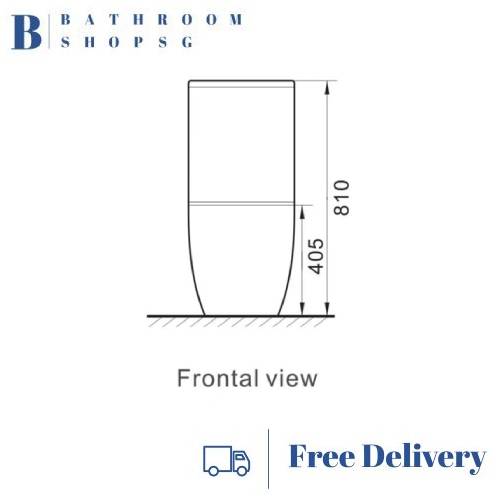 Inspire INS-6081A Rimless Tornado Flush One Piece Toilet Bowl