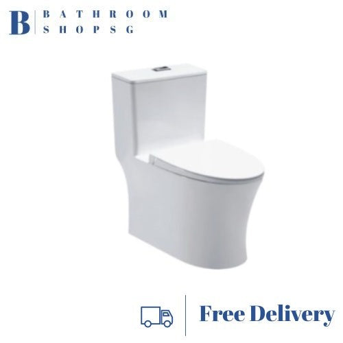 Inspire INS-6099RA Rimless Tornado Flush One Piece Toilet Bowl with Seat and Cover