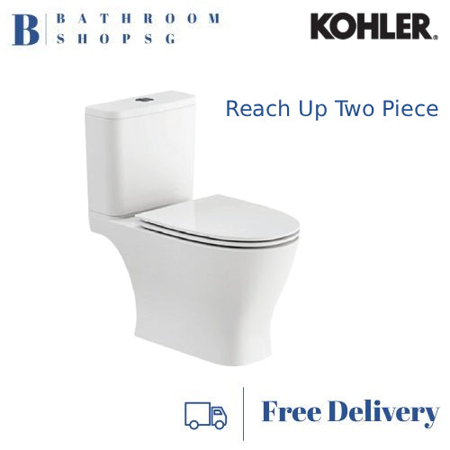 Kohler Reach Up NBTW Two-piece Elongated Toilet Bowl with Slim Seat and Cover K-31114K-0
