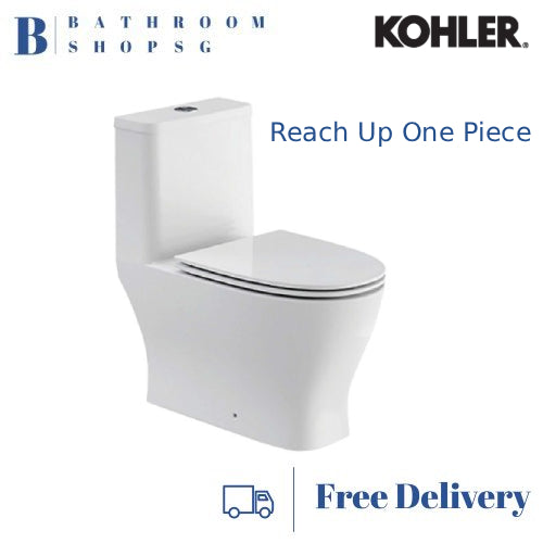 Kohler Reach Up One-Piece Rimless Toilet Bowl with Slim Seat and Cover K-28628K-0