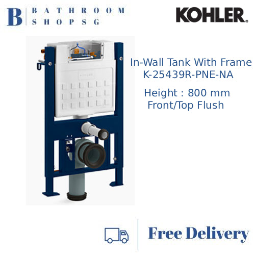Kohler Reach Wall Hung Toilet K-32125R with Cistern Wall Brackets and Flush Plate Bundle Set