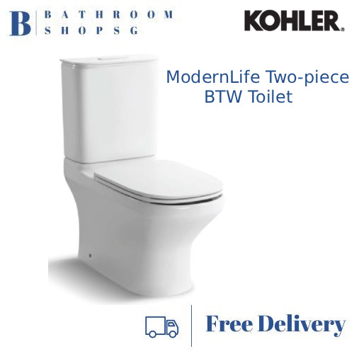 Kohler Modern Life BTW Two-piece Toilet Bowl with Slim Seat and Cover K-77707K-0