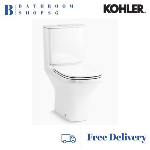Kohler Modern Life BTW Two-piece Toilet Bowl with Slim Seat and Cover K-77707K-0