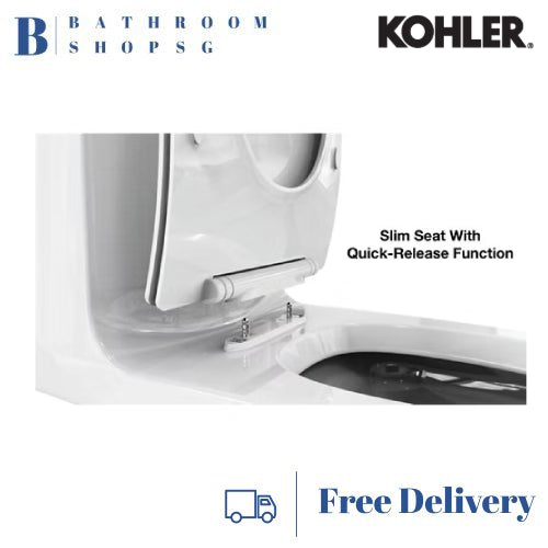 Kohler Modern Life BTW Two-piece Toilet Bowl with Slim Seat and Cover K-77707K-0