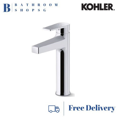 Kohler Taut Tall Lavatory Faucet K-74026T-4E2-CP Basin Mixer Chrome