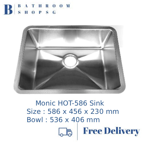 Monic HOT-586 Stainless Steel Undermount Single Bowl Kitchen Sink