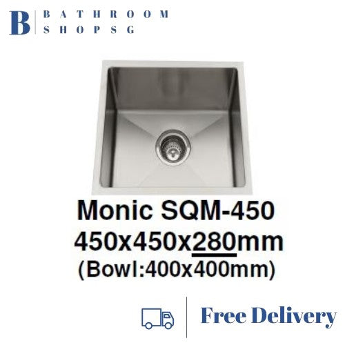 Monic SQM-450 Single Bowl Stainless Steel Kitchen Sink