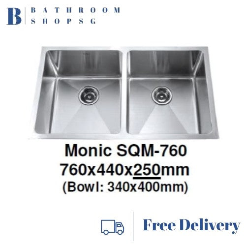 Monic SQM-760 Double Bowl Stainless Steel Kitchen Sink