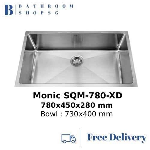 Monic SQM-780-XD Single Bowl Stainless Steel Kitchen Sink