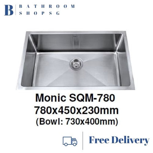 Monic SQM-780 Single Big Bowl Stainless Steel Kitchen Sink