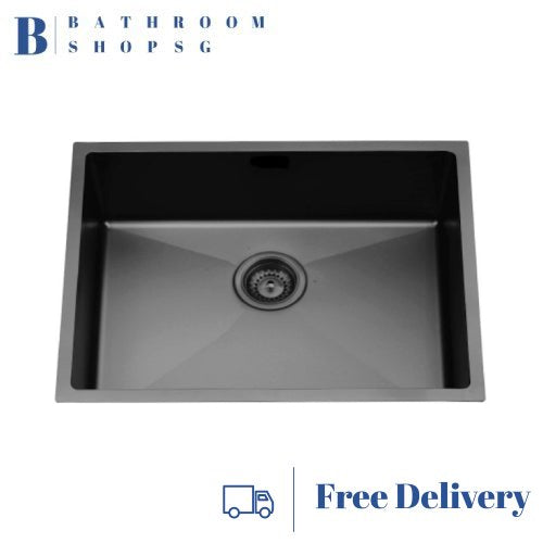Monic MBX-680 Black Steel Undermount Single Bowl Kitchen Sink
