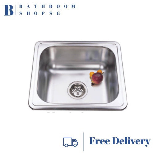 Monic i-490 Inset Mount Single Bowl Stainless Steel Kitchen Sink