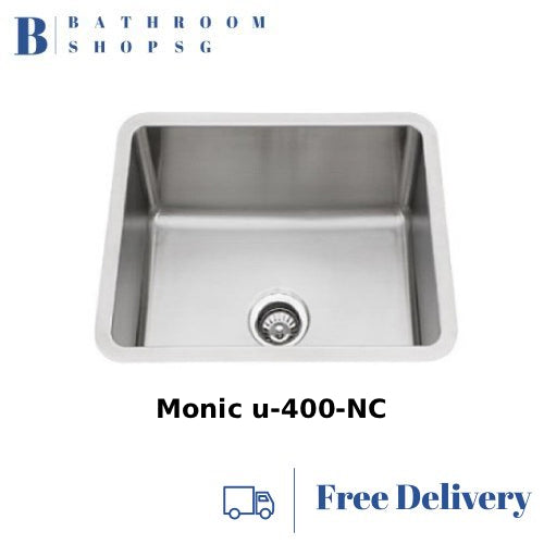 Monic u-400-NC Stainless Steel Under mount Single Bowl Narrow Corner Kitchen Sink