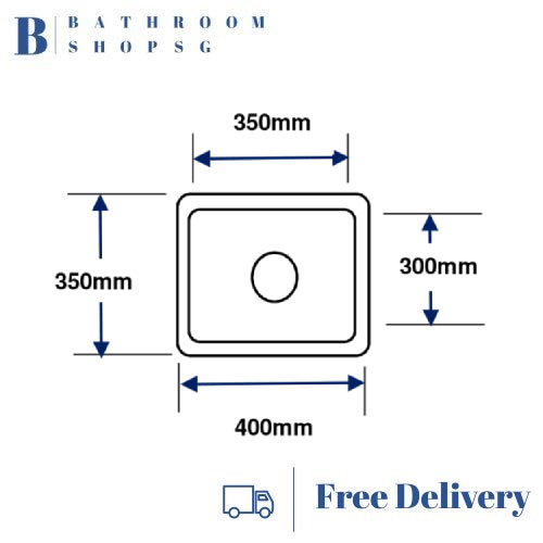 Monic u-400-NC Stainless Steel Under mount Single Bowl Narrow Corner Kitchen Sink