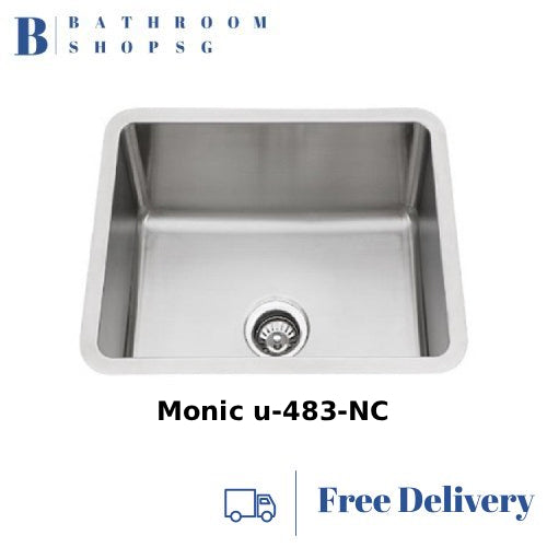 Monic u-483-NC Stainless Steel Under mount Single Bowl Narrow Corner Kitchen Sink