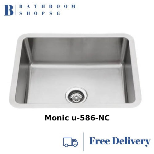 Monic u-586-NC Stainless Steel Under mount Single Bowl Narrow Corner Kitchen Sink
