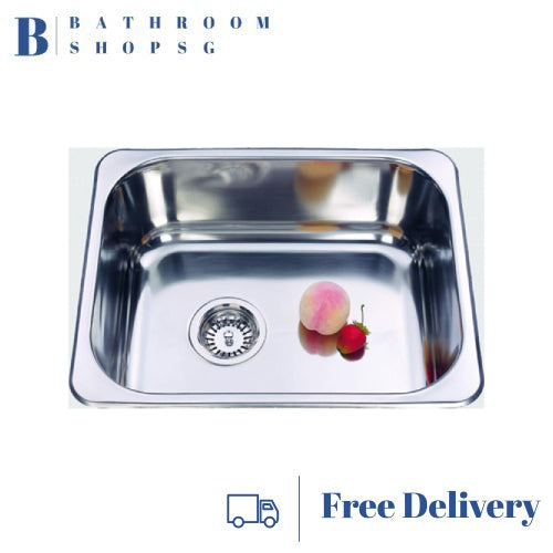 Monic i-445 Inset Mount Single Bowl Stainless Steel Kitchen Sink