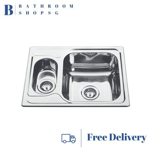 Monic i-625 Stainless Steel Inset Mount Double Bowl Kitchen Sink