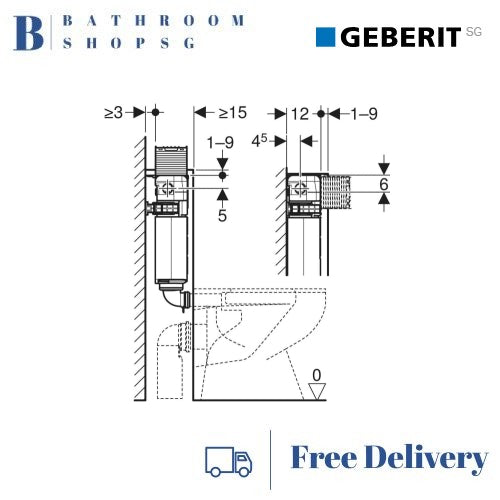 Geberit Omega Concealed Cistern 82cm Top Operated 224.511.00.1
